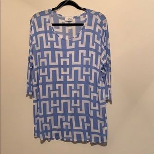 3/4 sleeve tunic blouse